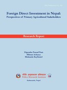 PPS no. 41: Foreign Direct Investment in Nepal  (Perspectives of Primary Agricultural Stakeholders)