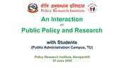 Interaction with the Students of Jana Prashasan Campus