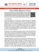 PPS no. 88 -Research Brief: Chinese Public Diplomacy in Nepal