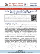 PPS no. 80- Research Brief- Foreign Direct Investment in Nepal