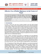 Effective Use of Public Diplomacy in the Context of Nepal