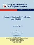 PPS no. 9: Reducing Burden of Adult Death and Disability