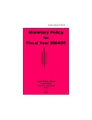 Monetary Policy for Fiscal Year 2004/05