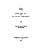 Budget Speech 2004/005