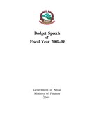 Budget Speech 2008/009